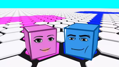 Um jogo de corrida de cubos do Roblox criado com roship